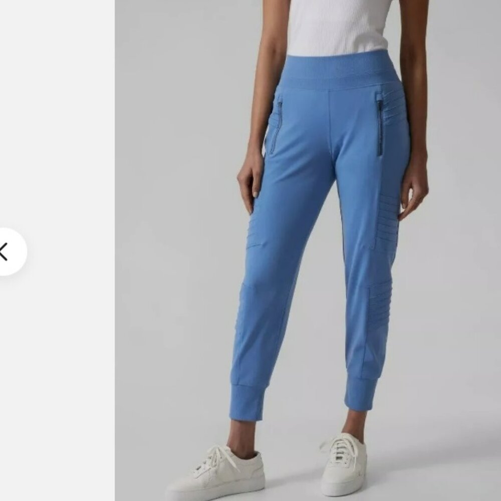 Athleta Venice Moto Jogger Blue Large TALL